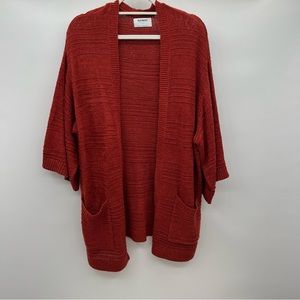 Old Navy rust colored open front cardigan ladies size L.